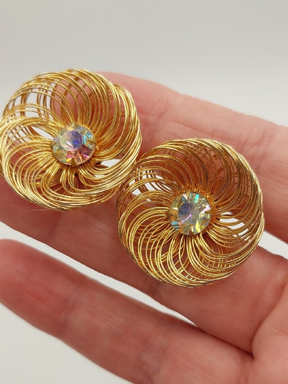 SARAH COVENTRY 1960 VTG Mid Century Mod Bud N Bloom Adjustable AB Clips - Picture 12 of 12
